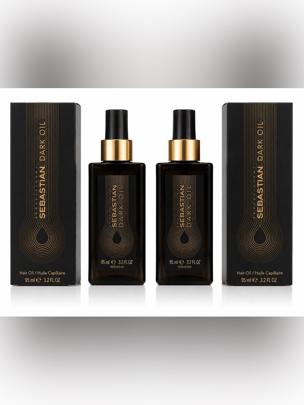 Sebastian Dark Oil Hair Oil 3.2 oz / 95mL Duo Set with Retail Boxes